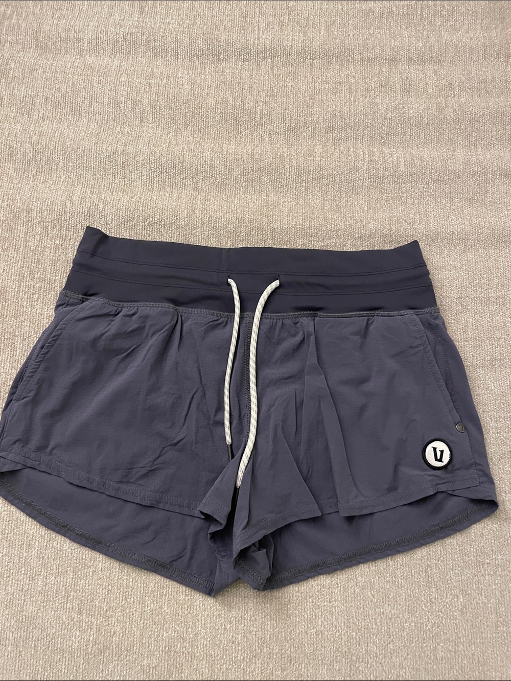 Vuori Slate Blue Athletic Drawstring Shorts